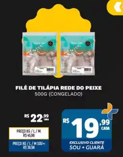 Supermercado Guará Filé de tilápia rede do peixe (congelado) oferta