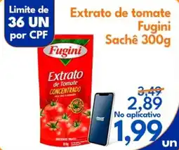 Supermercados Baklizi Extrato de tomate Fugini Sachê oferta