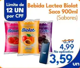 Supermercados Baklizi Bebida Lactea Biolat Saco  (Sabores) oferta