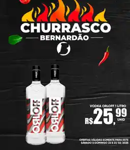 Supermercado Bernardão Vodka orloff oferta