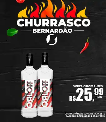 Supermercado Bernardão Vodka orloff oferta