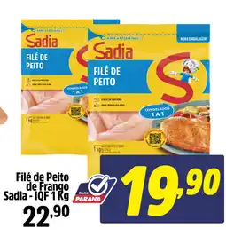 Supermercado Paraná Filé de Peito de Frango Sadia-IQF oferta