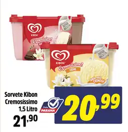 Supermercado Paraná Sorvete Kibon Cremosíssimo oferta