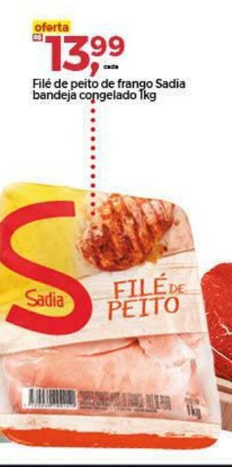 File de peito de frango Sadia bandeja congelado 1kg