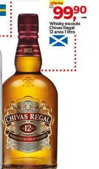 Frangolândia Whisky escoces Chiva Regal 12 anos 1L oferta