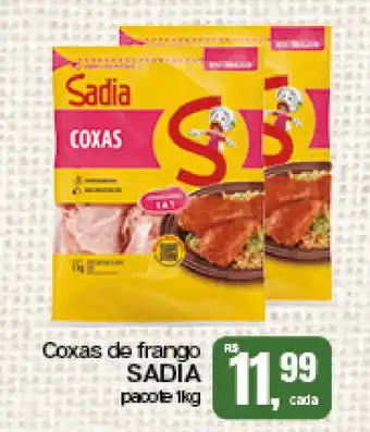 Cometa Supermercados Coxas de frango SADIA pacote oferta