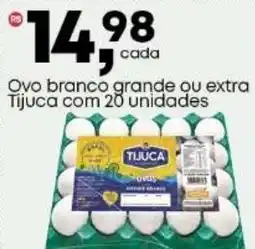 Frangolândia Ovo branco grande ou extra Tijuca com 20 unidades oferta