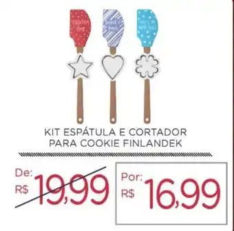 Extra Supermercado Kit Spatula e Cortador para Cookie Finlandek oferta