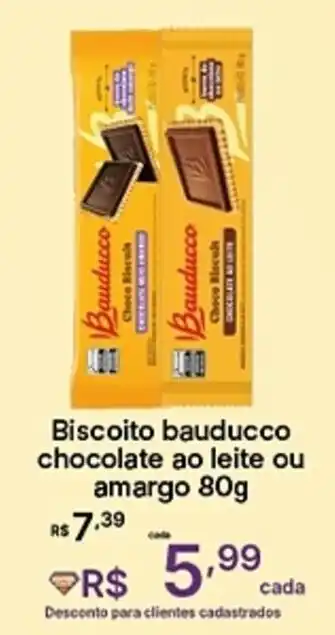 Super Lagoa Biscoito bauducco chocolate ao leite ou amargo oferta