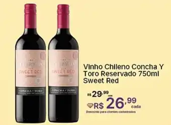 Super Lagoa Vinho Chileno Concha Y Toro Reservado  Sweet Red oferta