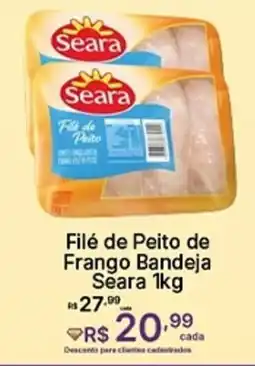 Super Lagoa Filé de Peito de Frango Bandeja Seara oferta