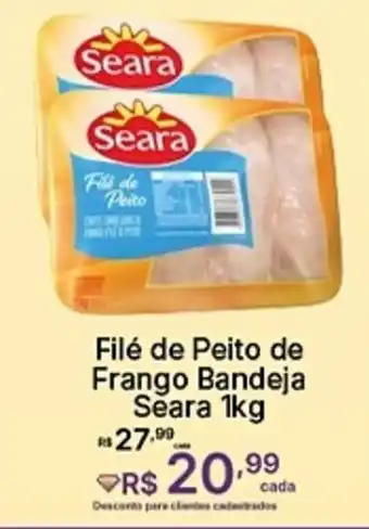 Super Lagoa Filé de Peito de Frango Bandeja Seara oferta