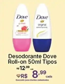 Super Lagoa Desodorante Dove Roll-on Tipos oferta