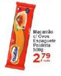 Rossi Supermercado Macarrão c/ Ovos Espaguete Paulista oferta