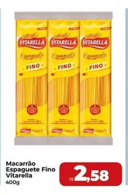 Rebouças Supermercados Macarrão Espaguete Fino Vitarella oferta