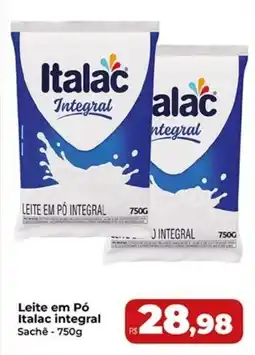 Rebouças Supermercados Leite em Pó Italac integral Sachê oferta