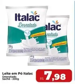 Rebouças Supermercados Leite em Pó Italac Desnatado Sachê oferta