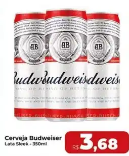 Rebouças Supermercados Cerveja Budweiser Lata Sleek oferta