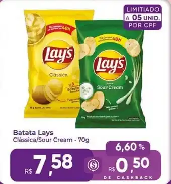 Rebouças Supermercados Batata Lays Clássica/Sour Cream oferta