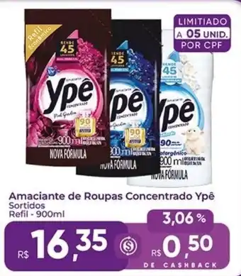 Rebouças Supermercados Amaciante de Roupas Concentrado Ypê Sortidos Refil oferta