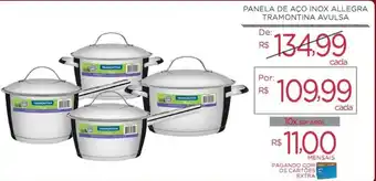 Panela de Aco Inox Allegra Tramontina Avulsa