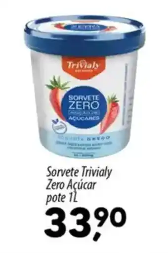 Asun Sorvete Trivialy Zero Açúcar pote oferta