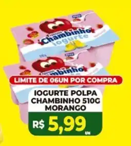 Vivendas Supermercados Iogurte polpa chambinho  morango oferta