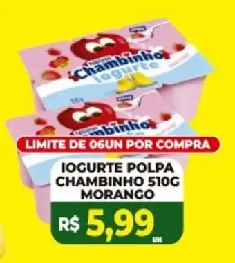 Vivendas Supermercados Iogurte polpa chambinho  morango oferta