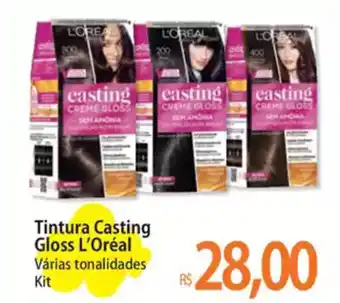 Atacadão Tintura Casting Gloss L'Oréal Várias tonalidades Kit oferta