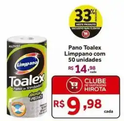 Hirota Food Supermercado Pano Toalex Limppano com 50 unidades oferta