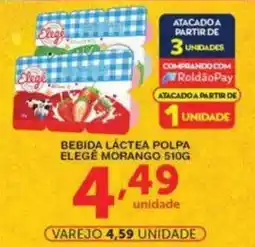 Roldão Bebida láctea polpa elege morango oferta