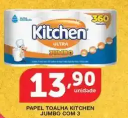 Roldão Papel toalha kitchen jumbo com 3 oferta