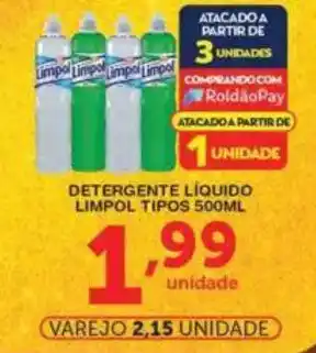 Roldão Detergente líquido limpol tipos oferta