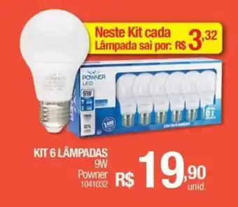 Milium Kit 6 lâmpadas 9w oferta