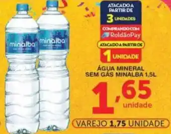 Roldão Água mineral sem gás minalba oferta