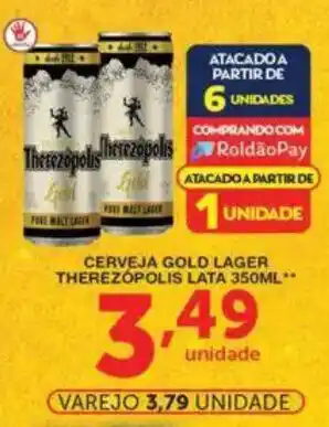 Roldão Cerveja gold lager therezópolis lata oferta