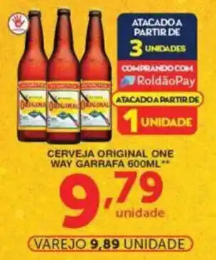 Roldão Cerveja original one way garrafa oferta