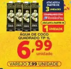 Roldão Água de coco quadrado tp oferta