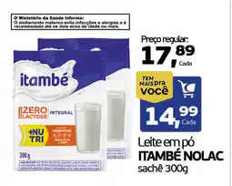 Cometa Supermercados Leite em pó ITAMBÉ NOLAC sachê oferta