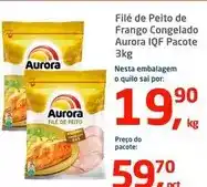 Tenda Atacado Aurora - filé de peito de frango congelado iqf pacote oferta