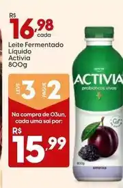 Supper Rissul Activia - leite fermentado líquido oferta