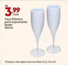 Supper Rissul Roder - taça plástica para espumante oferta