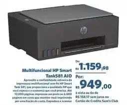 Sam's Club Hp - multifuncional smart tank581 aio oferta