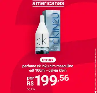 Lojas Americanas O boticario - perfume in2u him masculino edt 100ml - calvin klein oferta