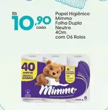 Supper Rissul Mimmo - papel higiênico folha dupla neutro oferta