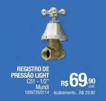 Milium Registro de pressão light oferta