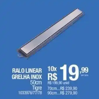 Milium Ralo linear grelha inox oferta