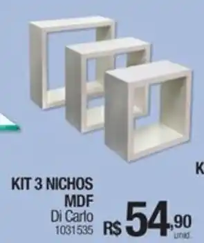 Milium Kit 3 nichos mdf oferta