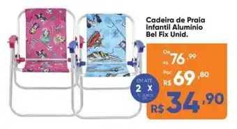 Atacado Vem Cadeira de Praia Infantil Alumínio Bel Fix Unid. oferta