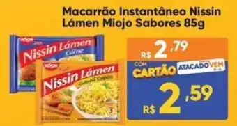 Atacado Vem Macarrão Instantâneo Nissin Lámen Miojo Sabores oferta